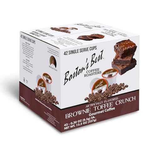 Boston's Best Gourmet Coffee K Cups, 42 Count, Brownie Toffee Crunch