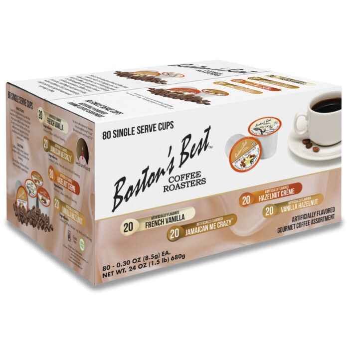 Boston's Best Gourmet Coffee K Cups, 80 Count, Assorted Flavors