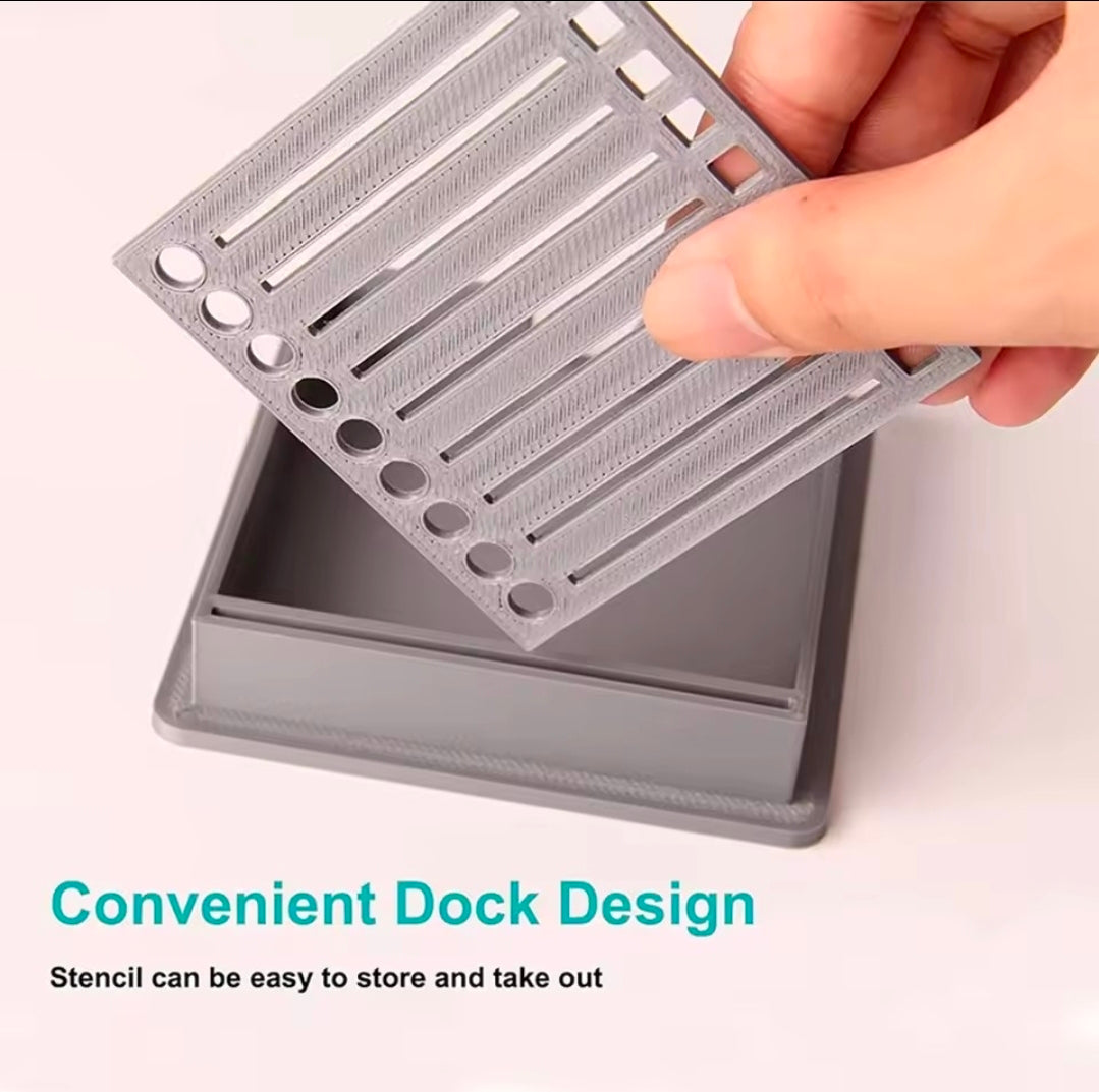 Sticky Note holder with Stencil, Includes 100 Sticky Notes