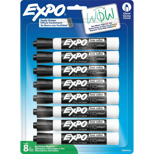 EXPO Dry Erase Markers, Black, 8/ct