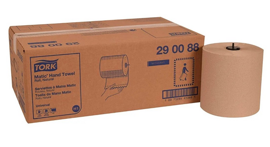 Tork USA 290088 Matic® Hand Towel Roll 7.7" W Sheet, 700' L Roll, 1-Ply, Kraft, Hand Towel Roll (6 per Carton)