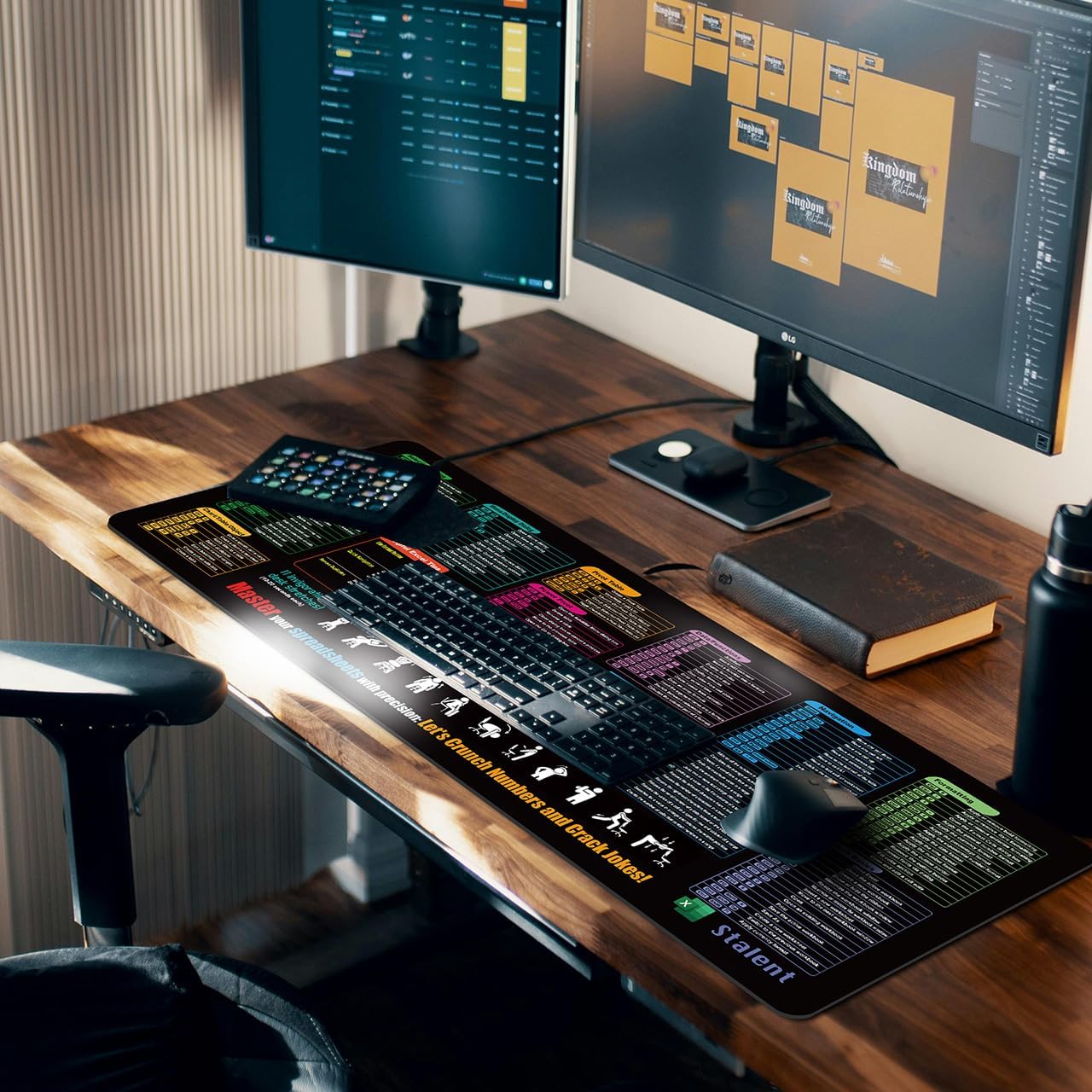 Waterproof Excel Cheat Sheet Desk Pad