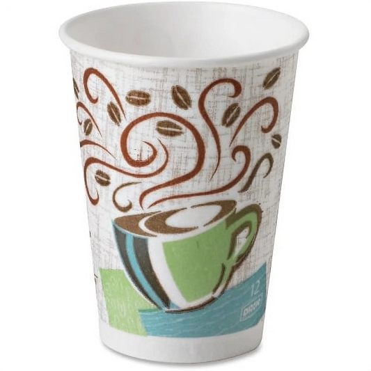 Dixie PerfecTouch 12 oz. Insulated Paper Hot Cup, Pack of 50