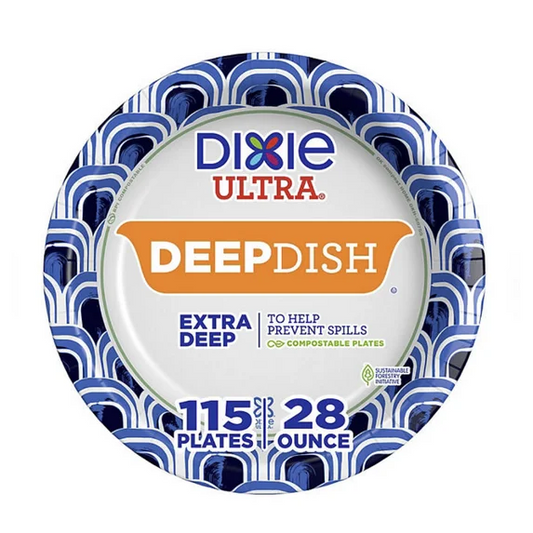 Dixie Ultra Deep Dish Paper Plates, 28oz., 115 ct.