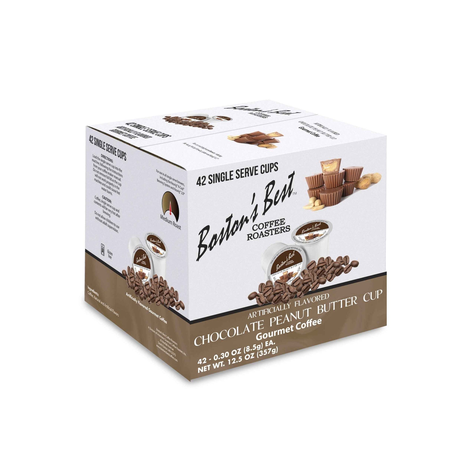 Boston's Best Gourmet Coffee, K Cups 42ct. Chocolate Peanut Butter Cup