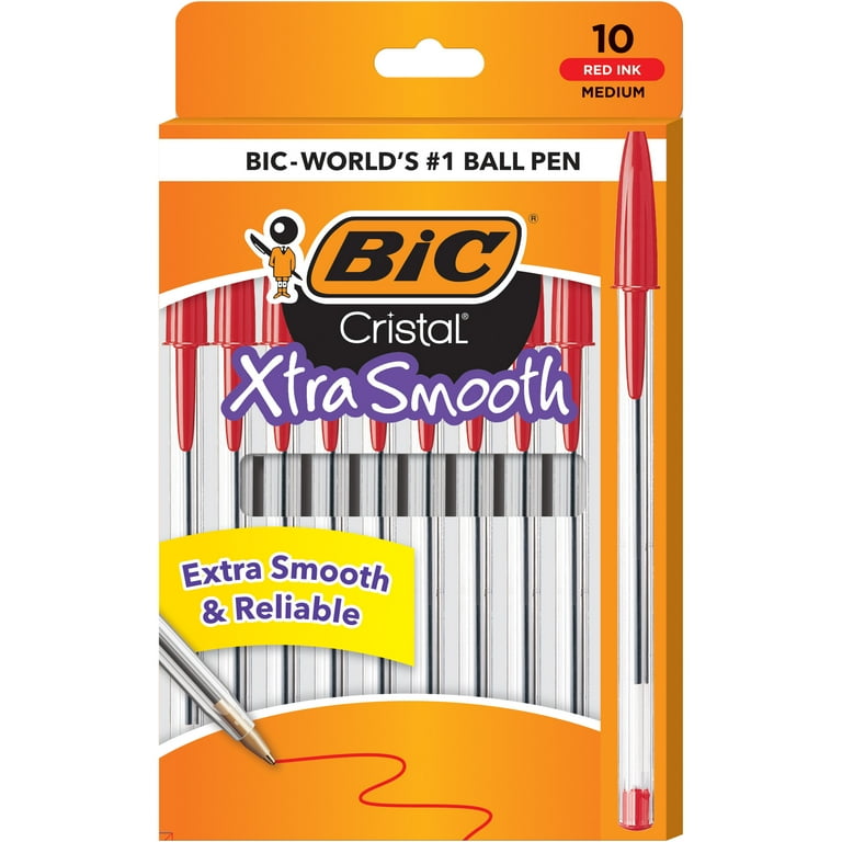BIC Xtra Smooth Ballpoint Pens 10/pk Black/Blue/Red