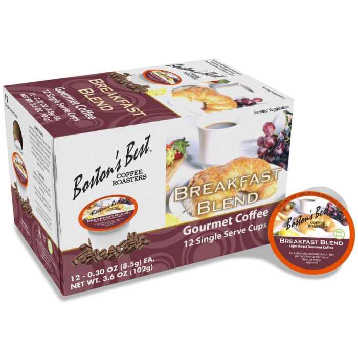 Boston's Best Coffee Roasters Breakfast Blend Coffee K Cups, 72 Count.
