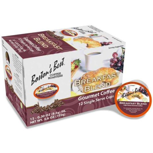 Boston's Best Coffee Roasters Breakfast Blend Coffee K Cups, 72 Count.