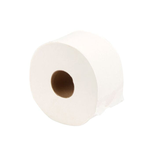 Mainely Supply Toilet Tissue JRT Junior 2 Ply 7" 2.25 Core 3.3” X 750' - 12/CS
