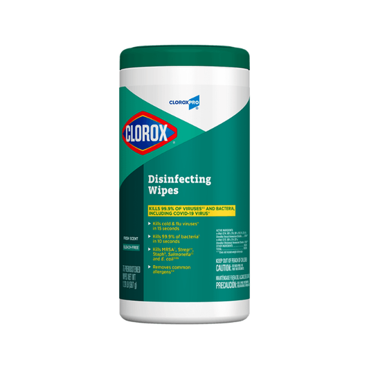 CloroxPro 15949 Disinfecting Wipe White, Non-Woven, (75 per Canister, 6 Canister per Case)