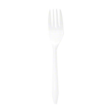 Empress™ Medium Weight Polypropylene Cutlery - Fork, White 1000/cs