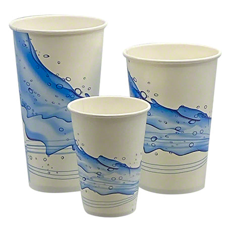 Empress™ Paper Cold Cup - 5 oz., "Cool Wave" Stock Print 2500/cs