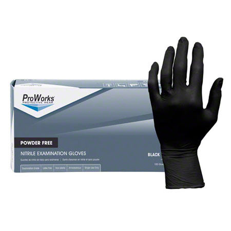 HOSPECO® ProWorks® Black Nitrile Exam Glove - XL