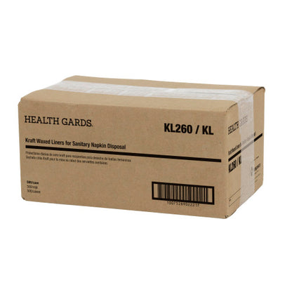 Health Gards Kraft Waxed Liners for Sanitary Napkin Disposal, 500/Case — product photo