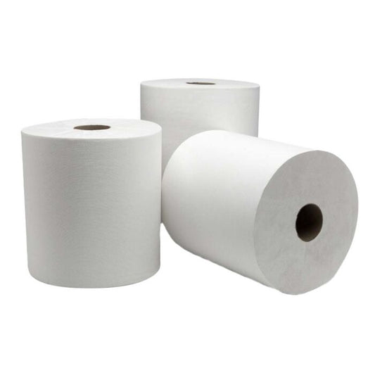 Merfin 02380 Signature Roll Towel — White 8" x 800' 6/CS