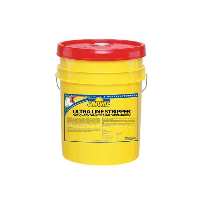 Simoniz UL1100005 Ultra Line Stripper Floor Finish 5 Gallon, Transparent Purple, Liquid, Heavy Duty, No-Scrub,