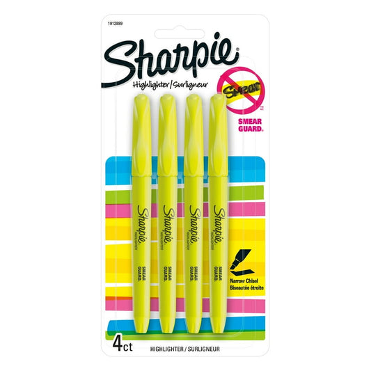 Sharpie Yellow Highlighter 4/ct