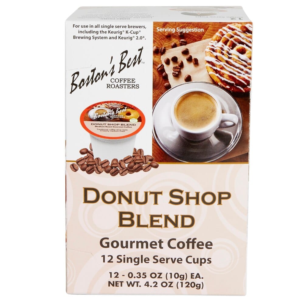 Boston's Best Coffee Roasters Donut Shop Coffee K Cups, 72 Count.