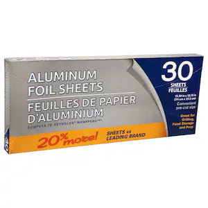 Aluminum Foil Sheets 30 pk.