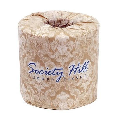 Society Hill™ Bath Tissue - 4.25" x 3", 2 ply. 500 sheets per roll. -96 per case