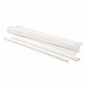 Vintage white paper straws, individual paper wrappers and crimped ends