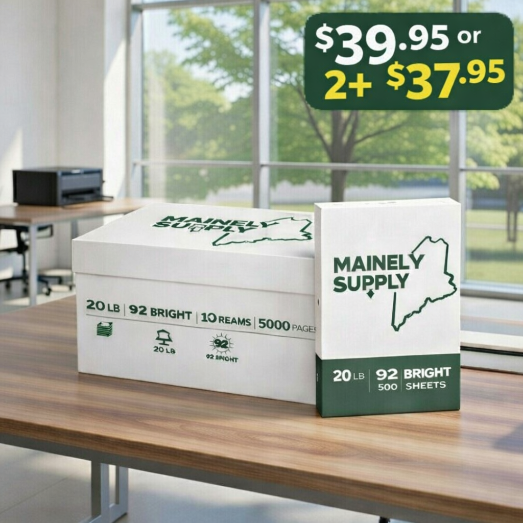 Mainely Supply Copy Paper, 10 Reams, 5000 Sheets