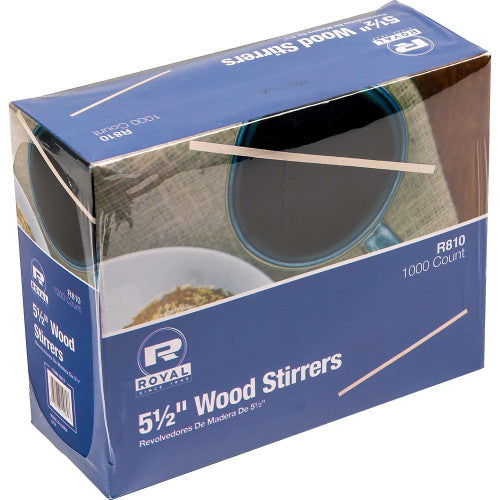 Royal 5.5" Wood Stirrers 1000/box