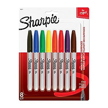 Sharpie Fine Point Permanent Markers, Color., 8 ct.