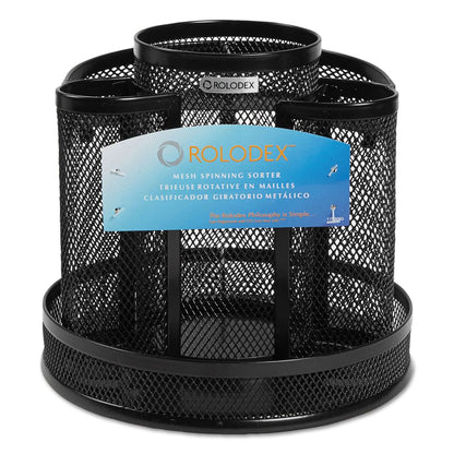 Rolodex Mesh Spinning Sorter, 6 1/4" x 6 1/2", Black
8 Compartment(s) - 6.5" Height - Rotate - Black - Steel