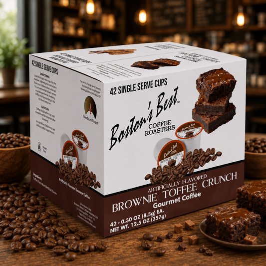 Boston's Best Gourmet Coffee K Cups, 42 Count, Brownie Toffee Crunch