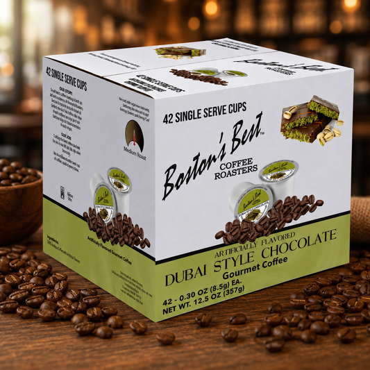 Boston's Best Gourmet Coffee, K Cups 42ct. Dubai Style Chocolate